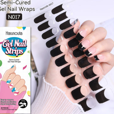 Semi-cured Gel-Nagelsticker «Ice Transparent Nude»