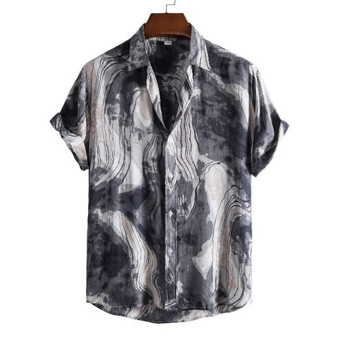 Herren Freizeit-Shirt mit Digital-Streifenmuster