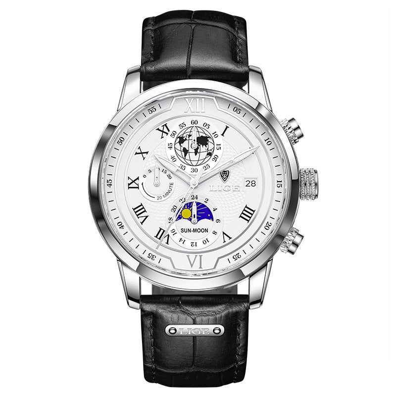 Herrenuhr mit Mondphase