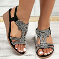 Bohemian Keilsandalen mit dicker Sohle