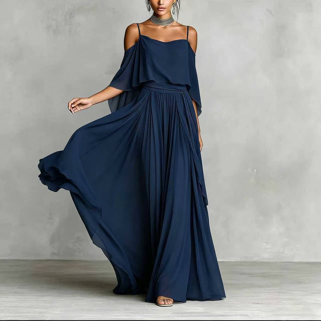 Off-Shoulder Maxi-Kleid