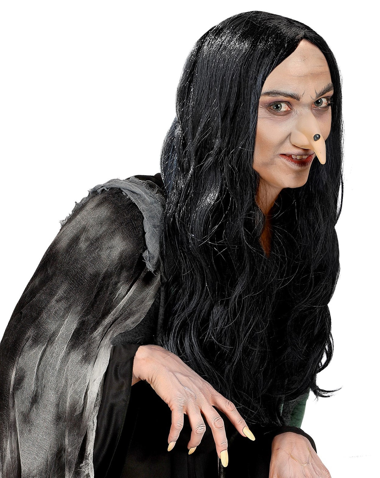 Perücke Seherin Crudelia schwarz