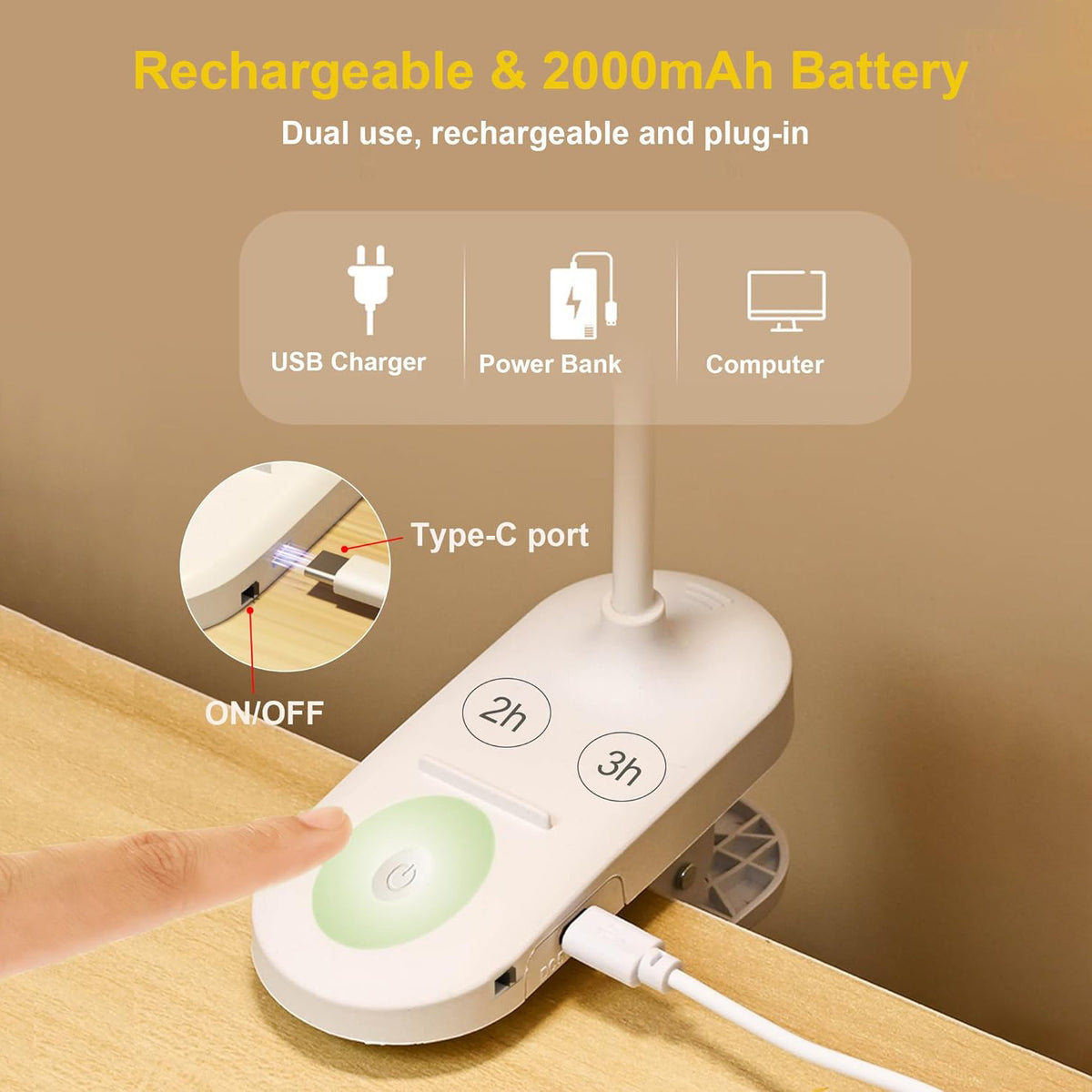 LED-Bettlampe mit Touch-Steuerung | LuxeStyle