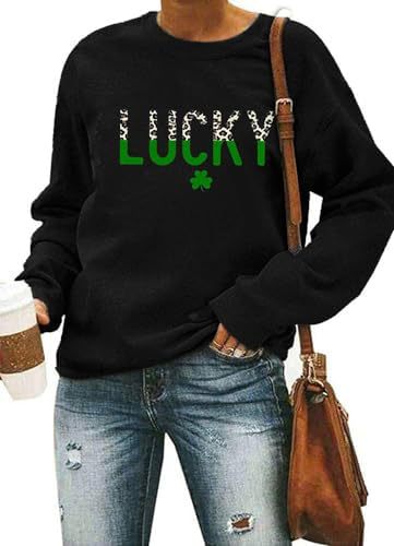 Gedruckter Langarm Pullover Damen