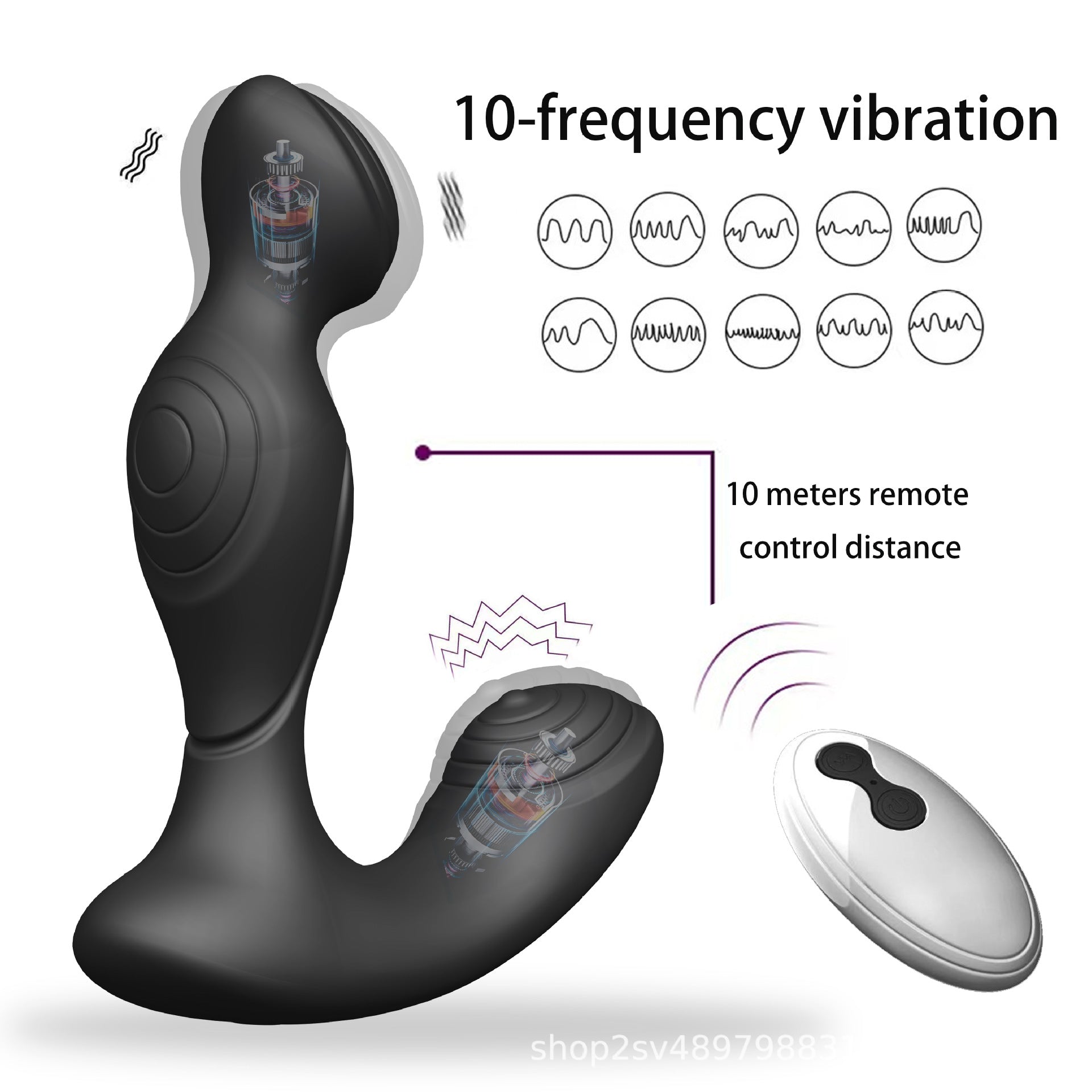 Kabelloser Vibrationsmassierer mit Fernbedienung