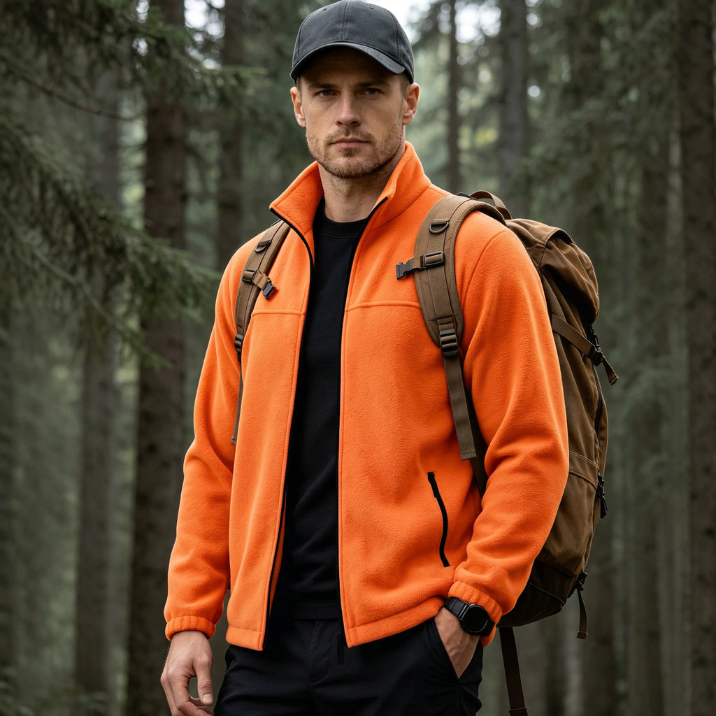 Herren Fleecejacke mit Stehkragen und Reissverschluss