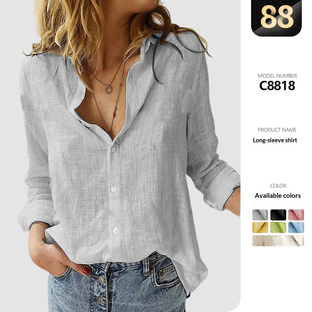 Elegantes Langarmshirt mit Knopfleiste