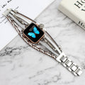 Vintage Metall-Leder Armband für Apple Watch
