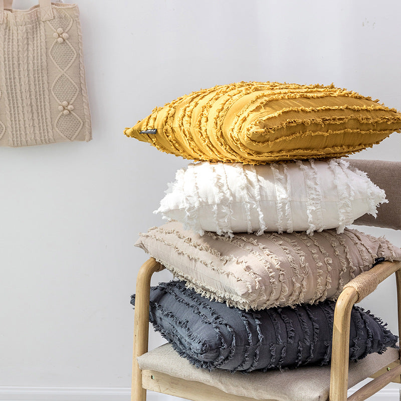 Geflochtener Kissenbezug aus Baumwoll-Leinen – Bild 5 | LuxeStyle