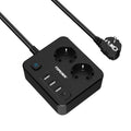 Steckdosenadapter, Schwarz