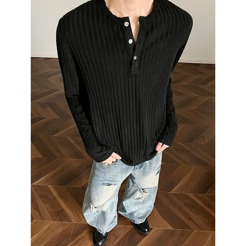Langarm T-Shirt mit Streifen, lockerer Sitz – Bild 7 | LuxeStyle