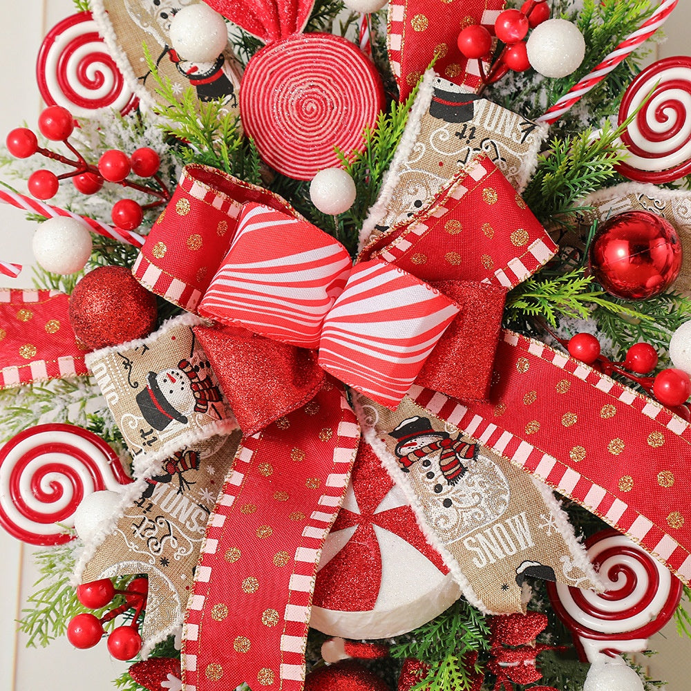 Weihnachtskranz Zuckerstangen-Baum Girlande – Bild 4 | LuxeStyle