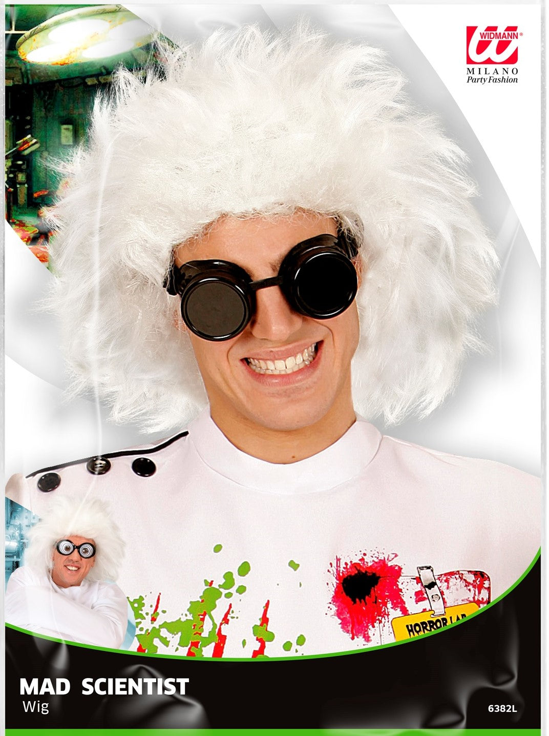 Perücke Lunatic Mad Scientist · Gr. one Size