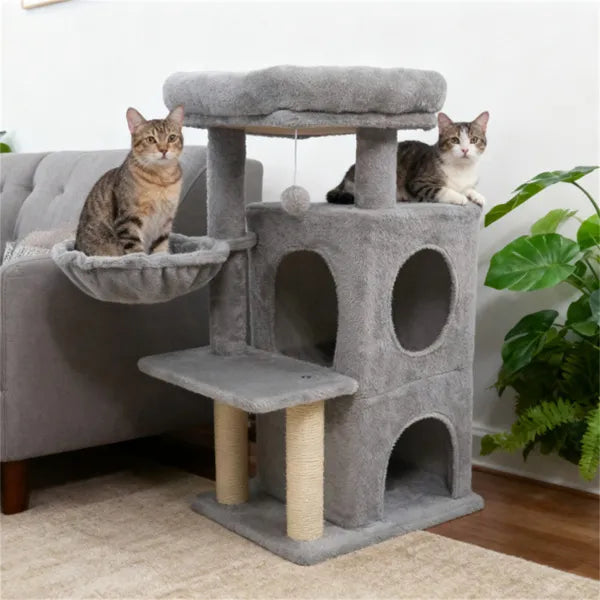 Mehrstufiger Katzenbaum, Hellgrau