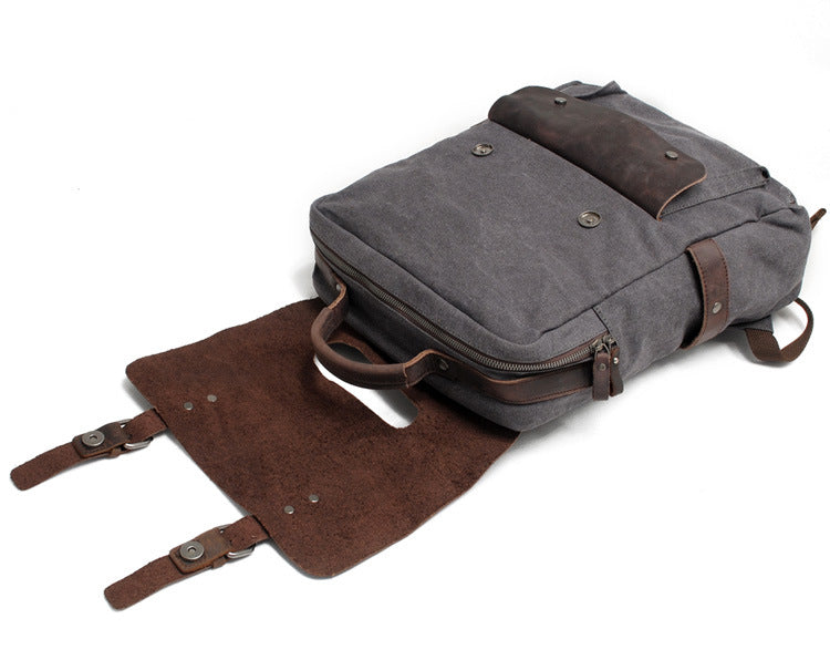 Vintage Canvas Rucksack – Bild 7 | LuxeStyle
