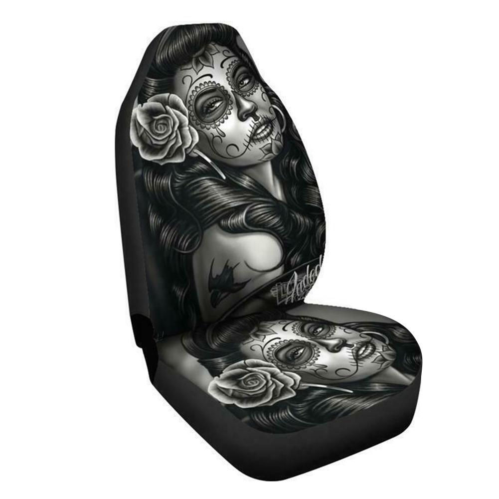 Sitzbezug mit Tattoo-Frau Motiv für 2 Sitze | LuxeStyle