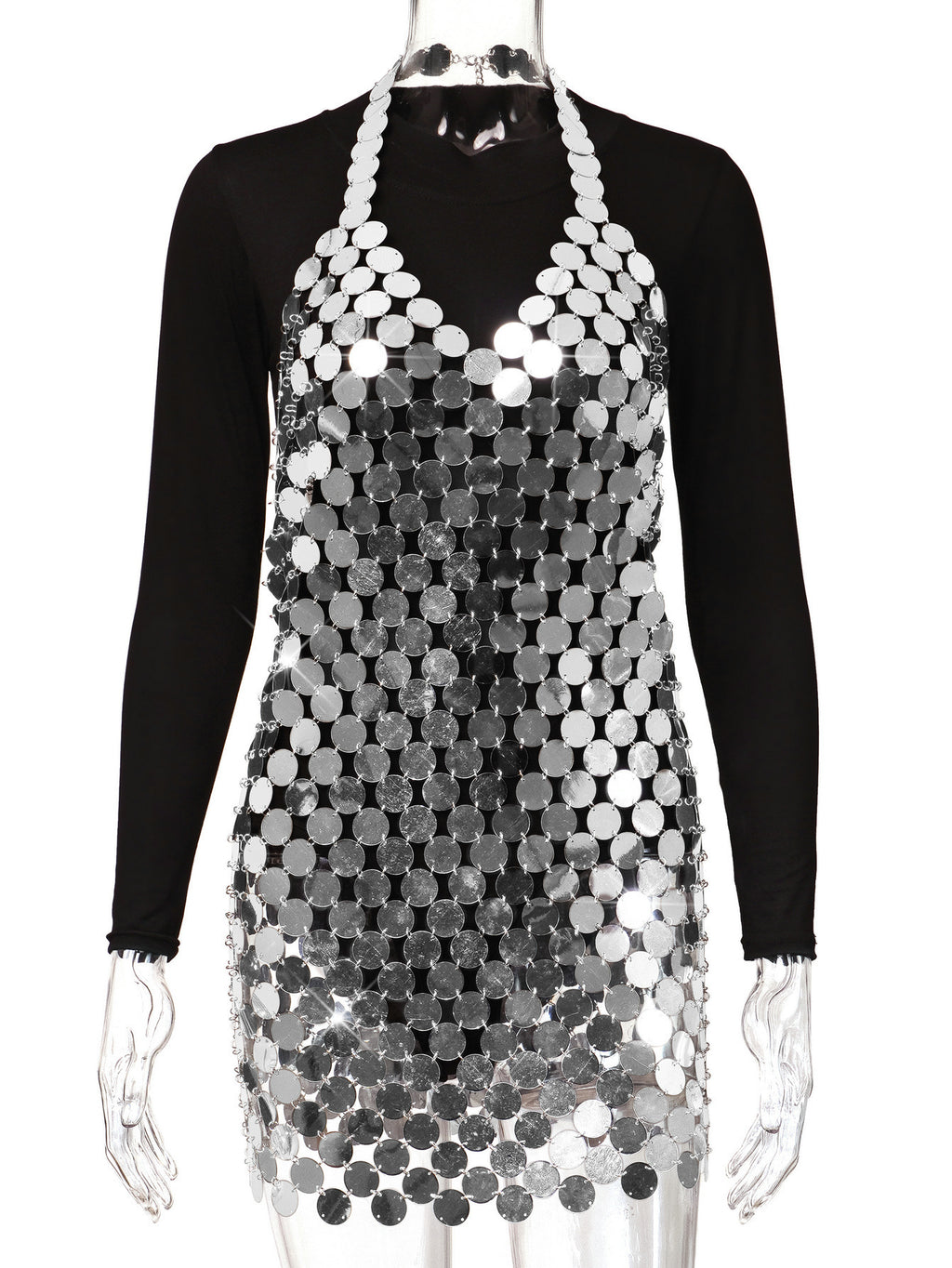Sequined Minikleid