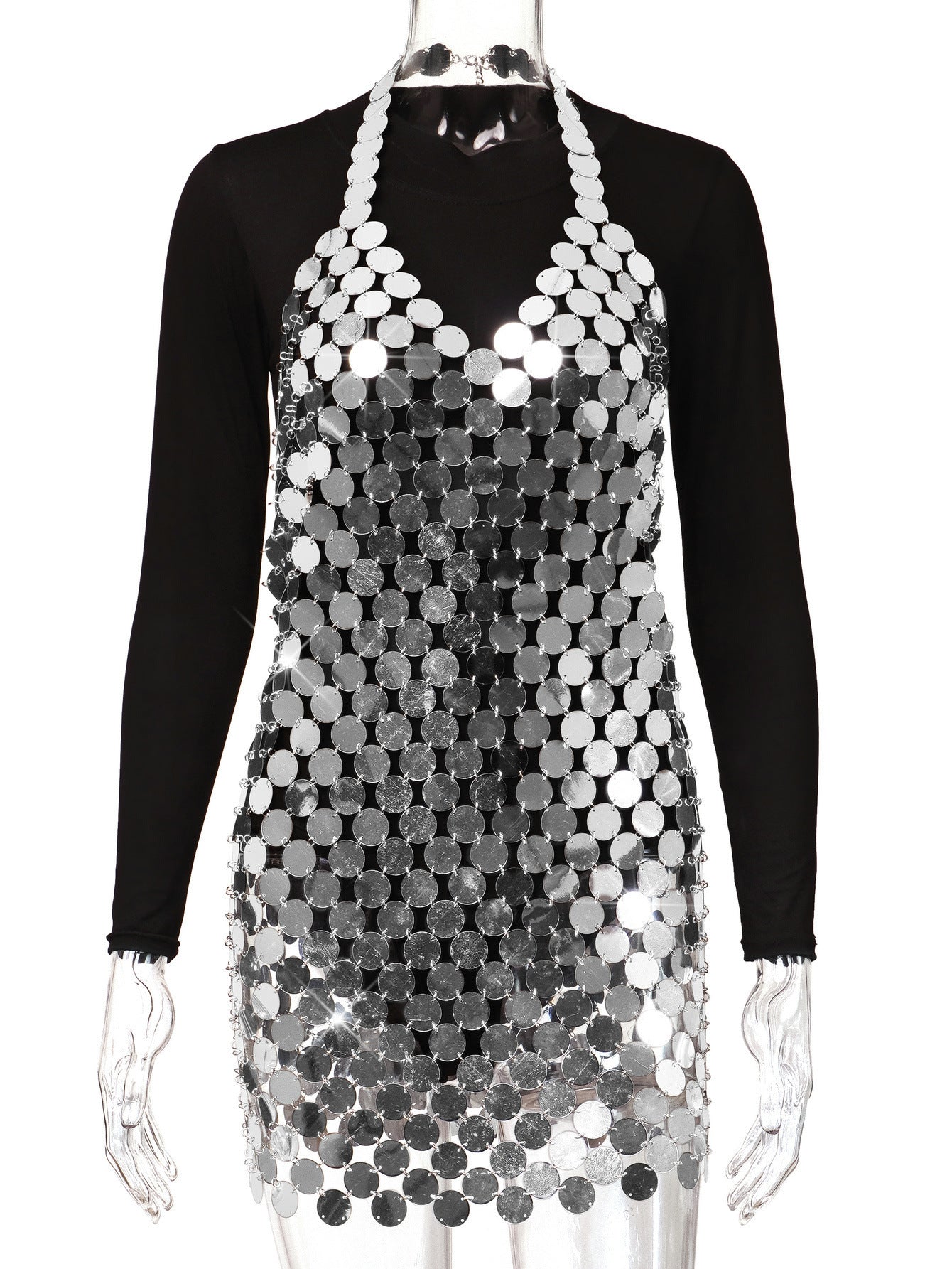 Sequined Minikleid