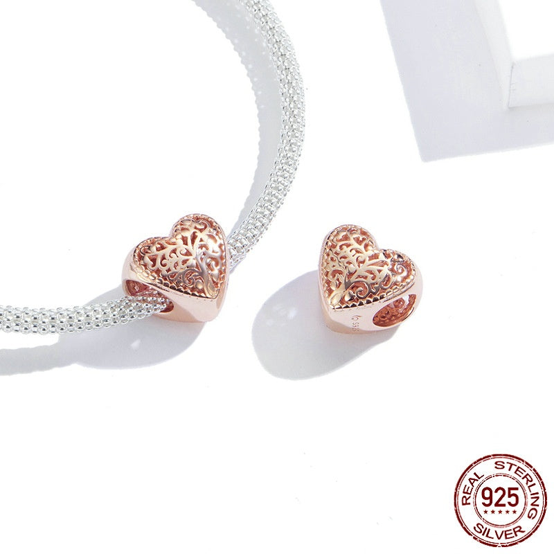 S925 Silber Lebensbaum Herz-Bead