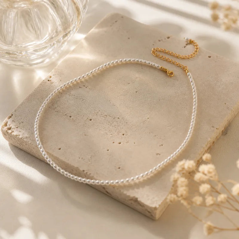 Geometrisches Halsband aus Edelstahl mit Goldplattierung | LuxeStyle