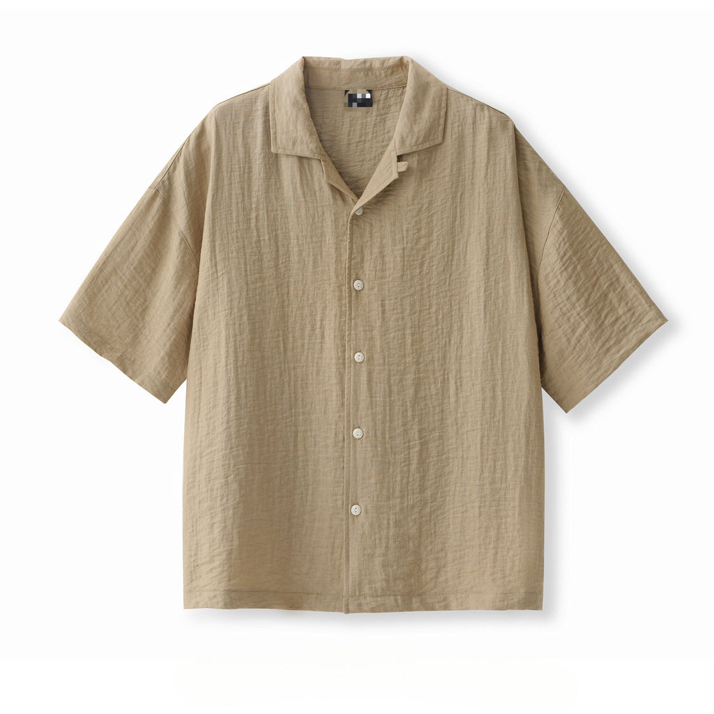 Lässiger Herren-Lapelle-Cardigan, Sommerleicht aus Leinen