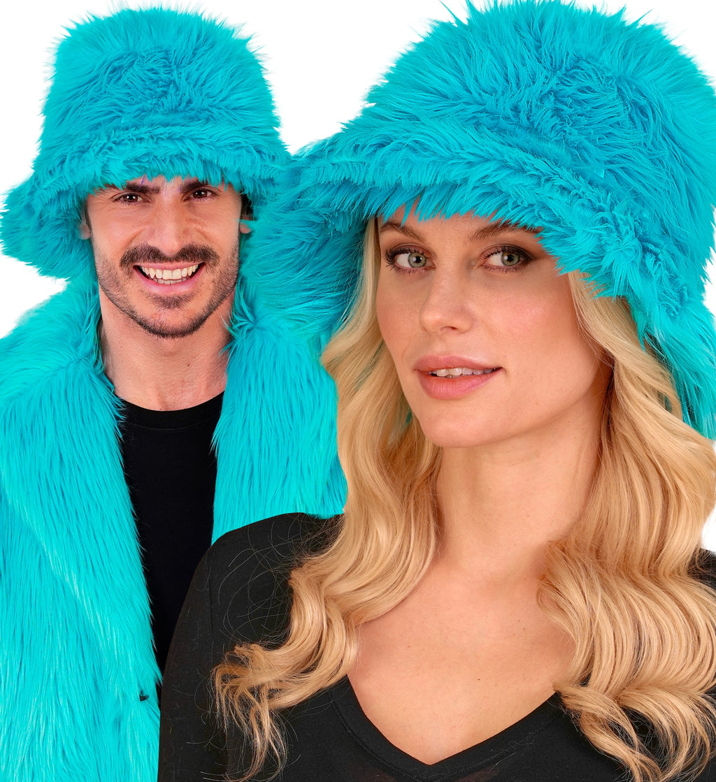 Plüsch Angler Hut Türkisblau – Bild 2 | LuxeStyle