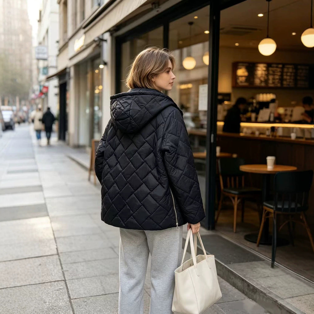Plus‑Size Hooded Baumwoll‑Kissenmantel | LuxeStyle