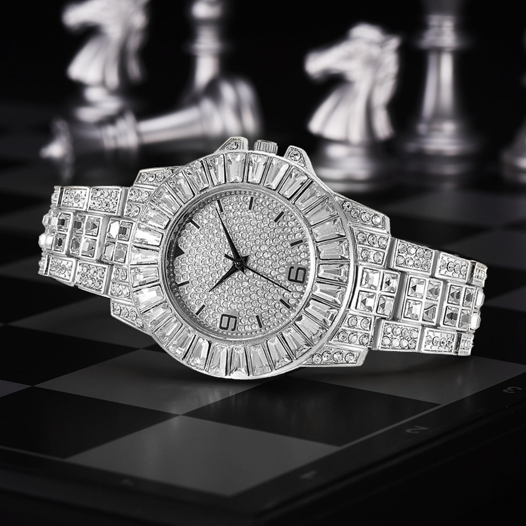 Damen Hip Hop Gliederkette Uhr mit Strass – Bild 2 | LuxeStyle