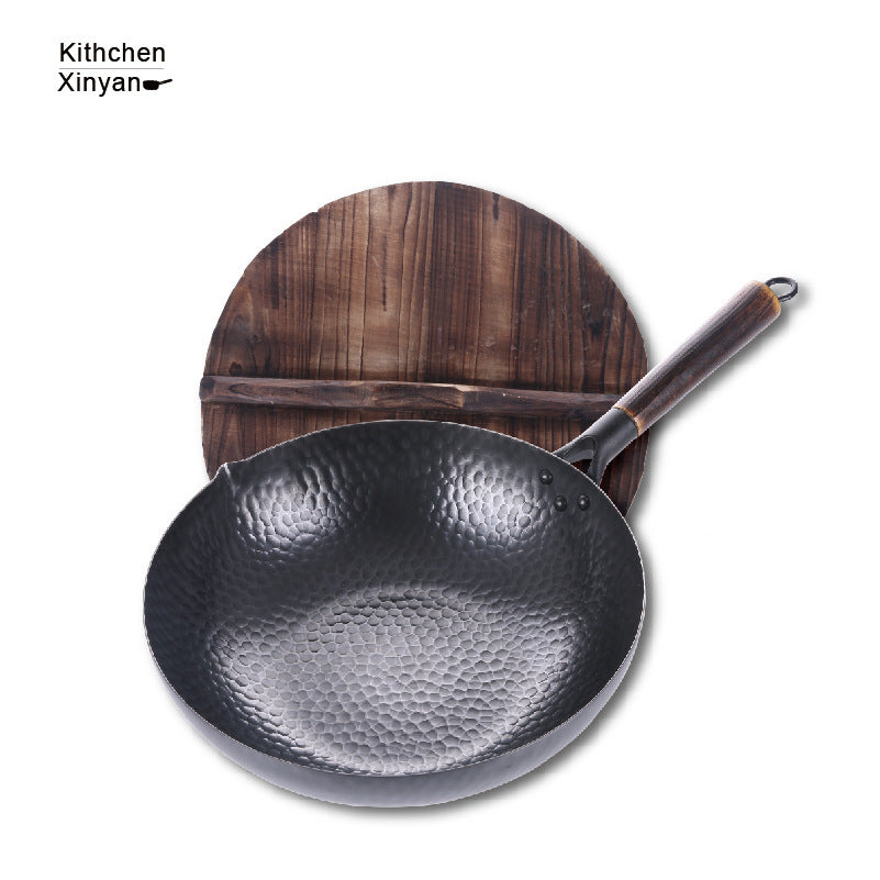 Traditioneller Eisen-Wok, handgemacht