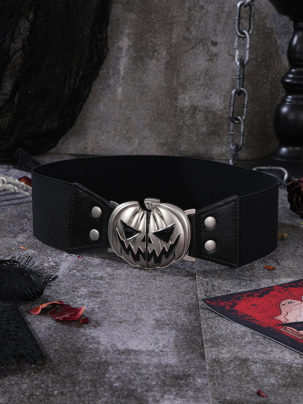 Vielseitiger Kürbis-Totenkopf Gürtel