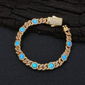 Cuban Armband mit blauem Zirkonia – Bild 7 | LuxeStyle