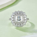 Moissanite Ring mit Doppel-Halo