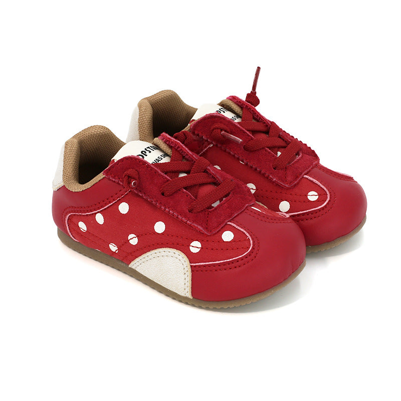 Mädchen-Sneakers mit Polka-Dots