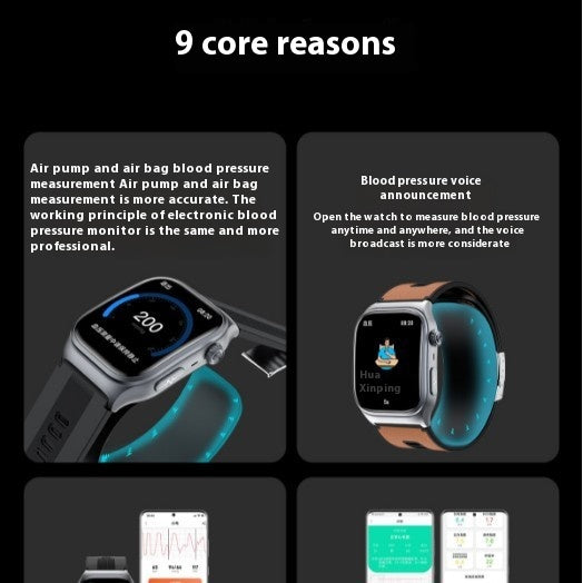 Smartwatch S15 mit Blutdruck- & Harnsäuremessung