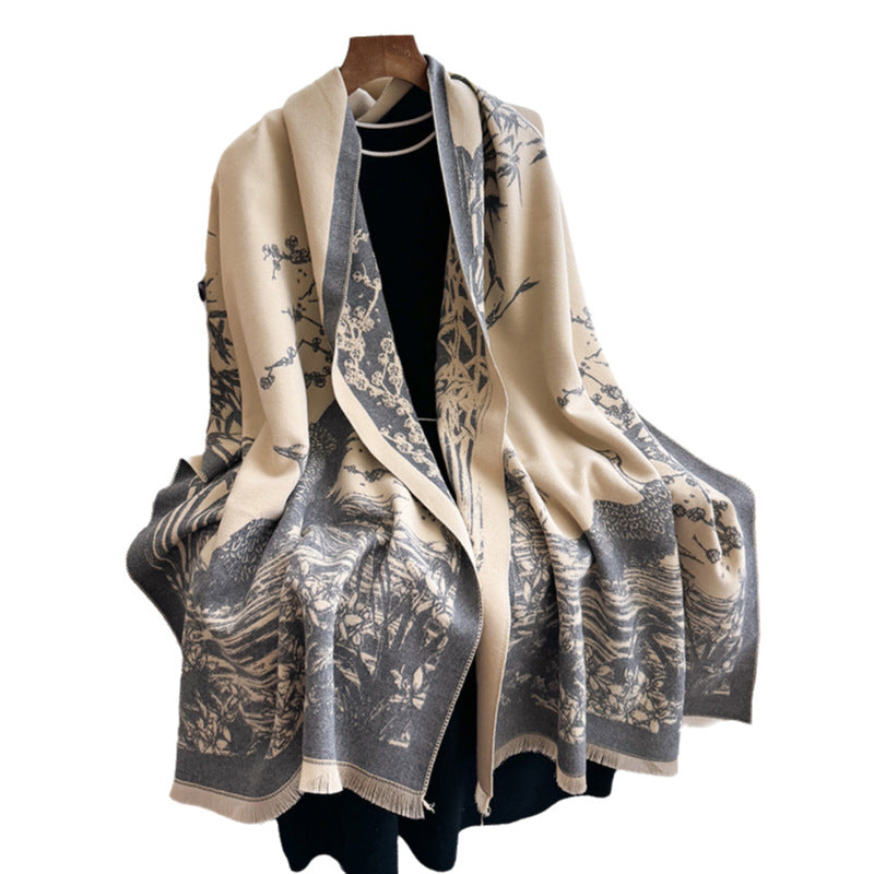 Schal mit Tusche-Muster – Bild 4 | LuxeStyle