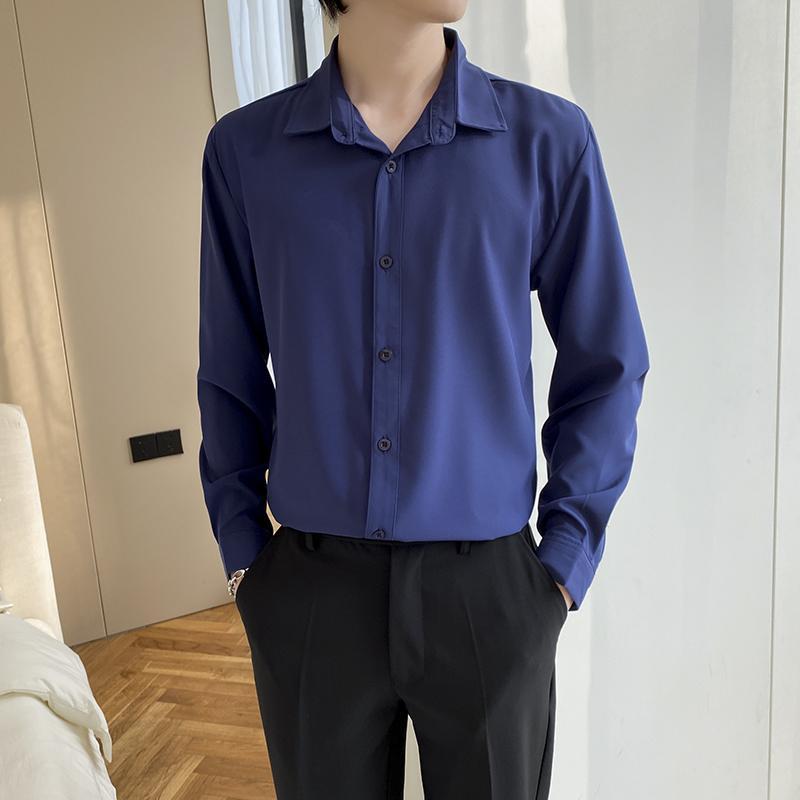 Herren Langarmhemd Slim Fit Business