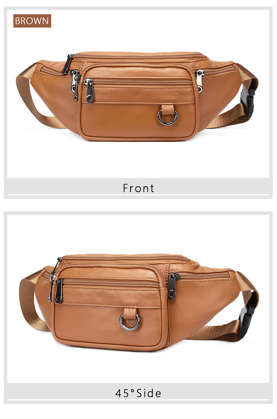 Leder-Handytasche für Herren, Crossbody