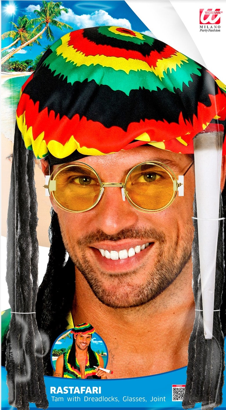 Rastamann Set Mütze mit Haaren – Bild 1 | LuxeStyle