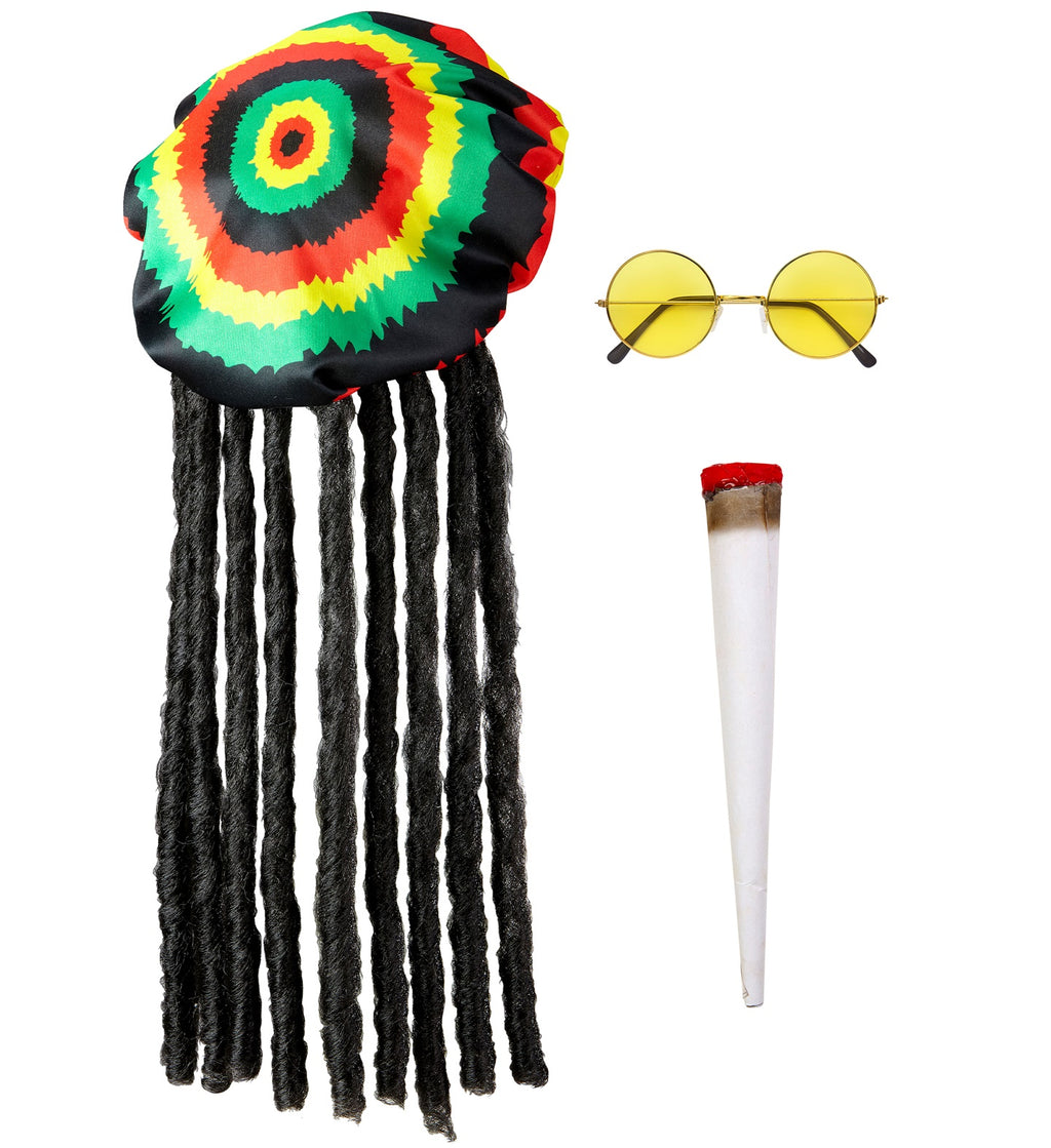 Rastamann Set Mütze mit Haaren – Bild 2 | LuxeStyle