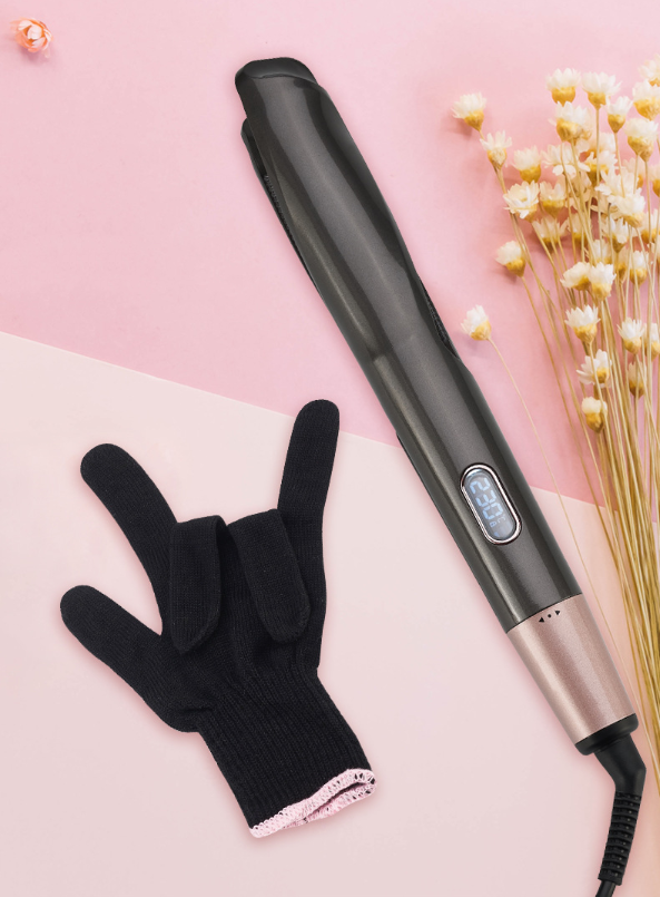 2-in-1 Glätteisen & Lockenstab mit LCD-Anzeige
