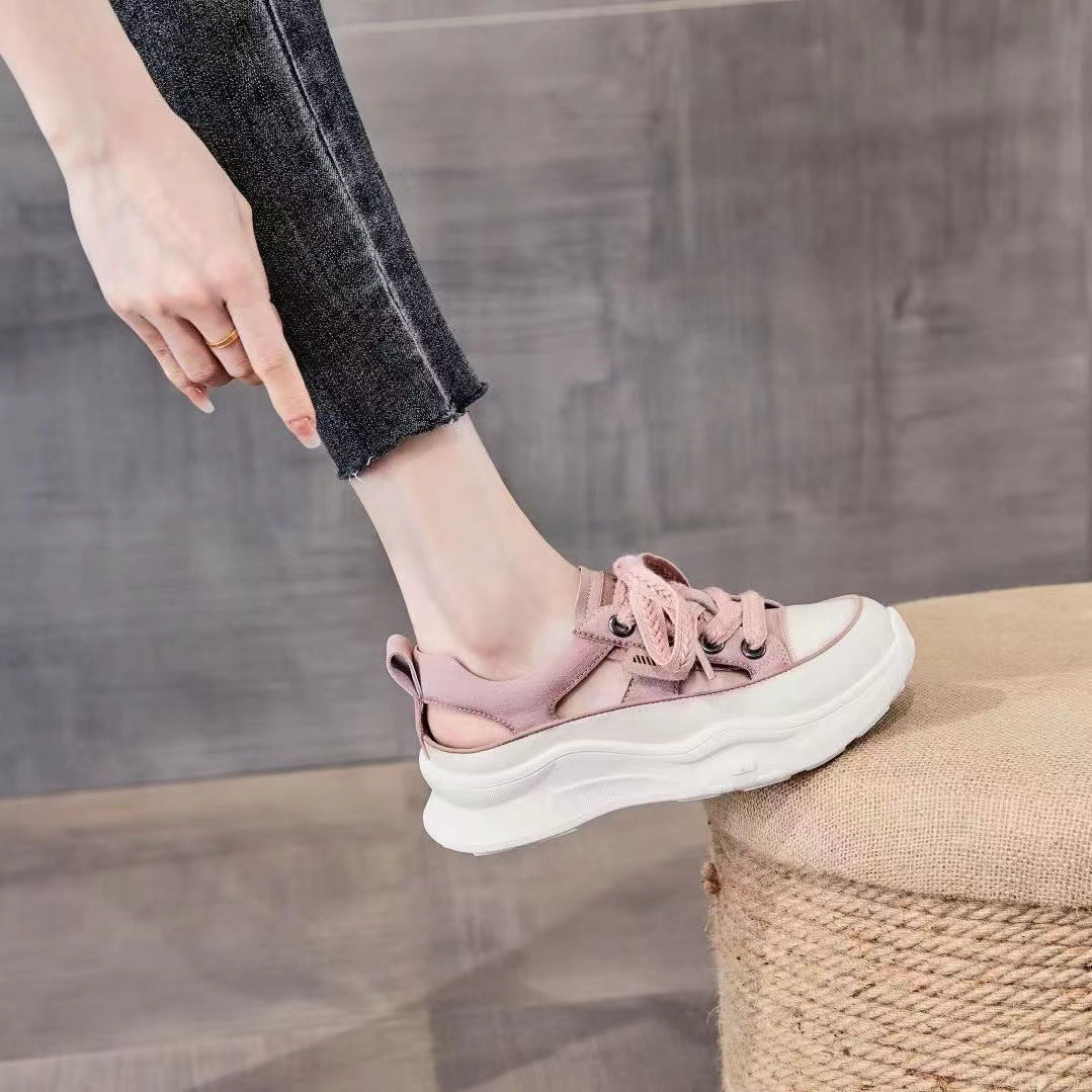 Frauen-Mode-Casual-Plateau-Sandalen mit Aussparung