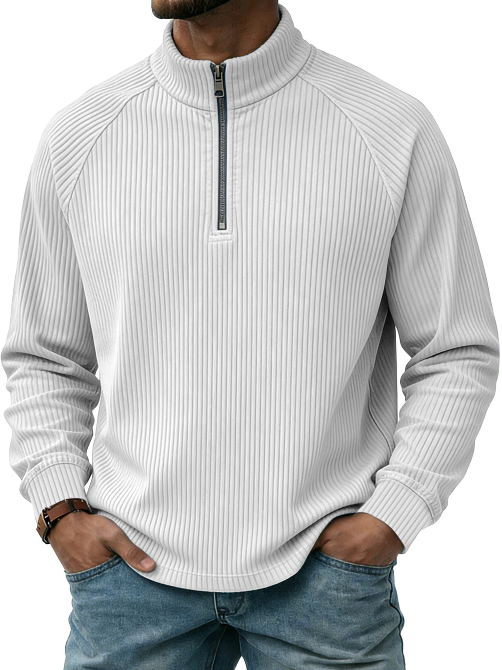 Poloshirt mit vertikaler Streifenoptik – Bild 4 | LuxeStyle