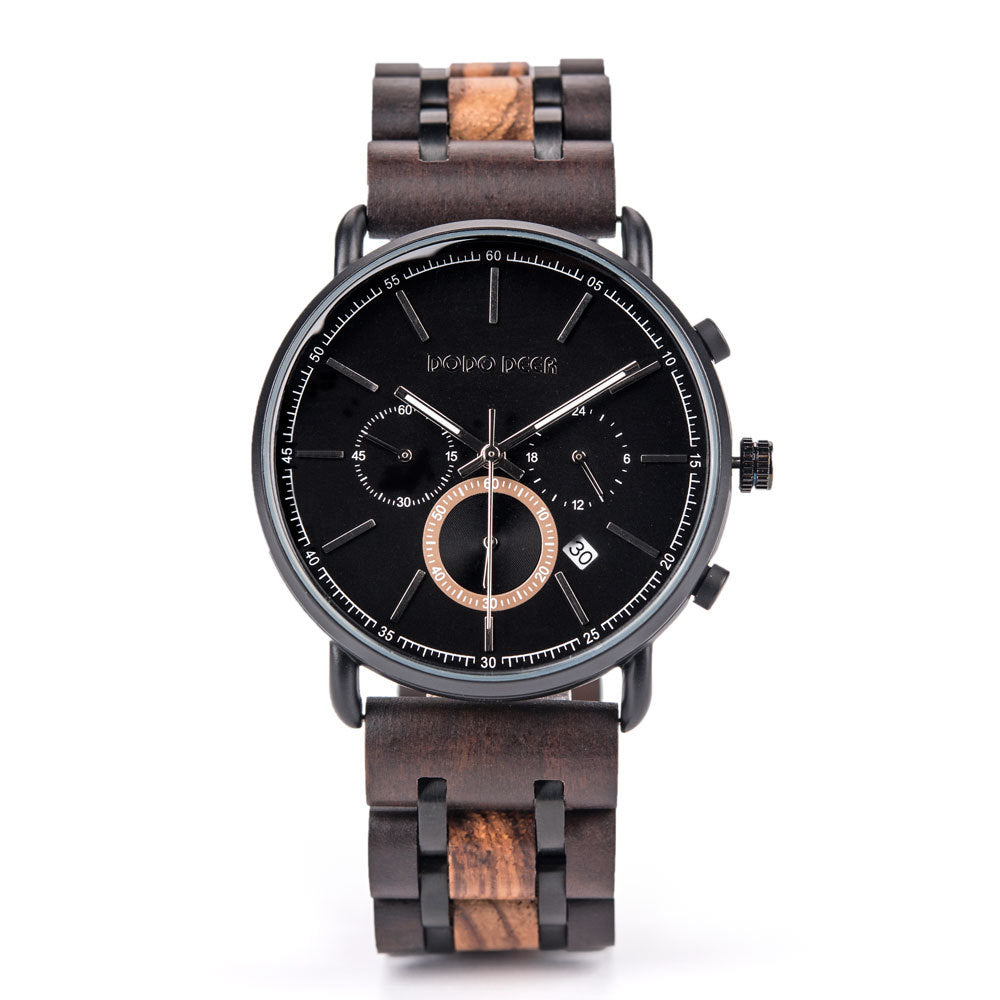 Armbanduhr Holzquarz mit Luminanz