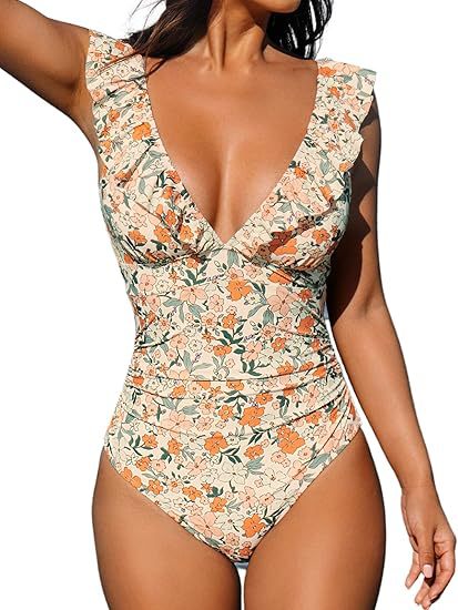 Damen Neckholder Badekleid mit Blumenmuster – Bild 6 | LuxeStyle