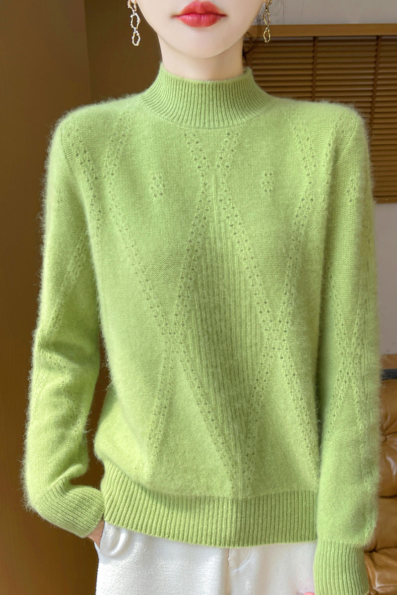 Wollpullover mit hohlgewebtem Design – Bild 12 | LuxeStyle