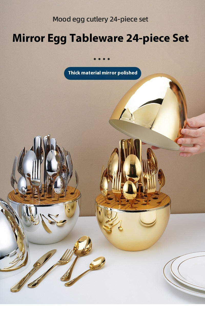 24-teiliges Besteck-Set aus Edelstahl – Bild 11 | LuxeStyle