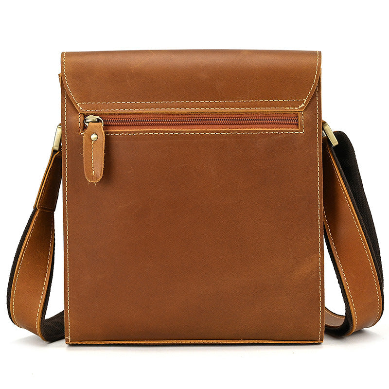 Rindsleder-Flip Schultertasche für Männer – Bild 4 | LuxeStyle