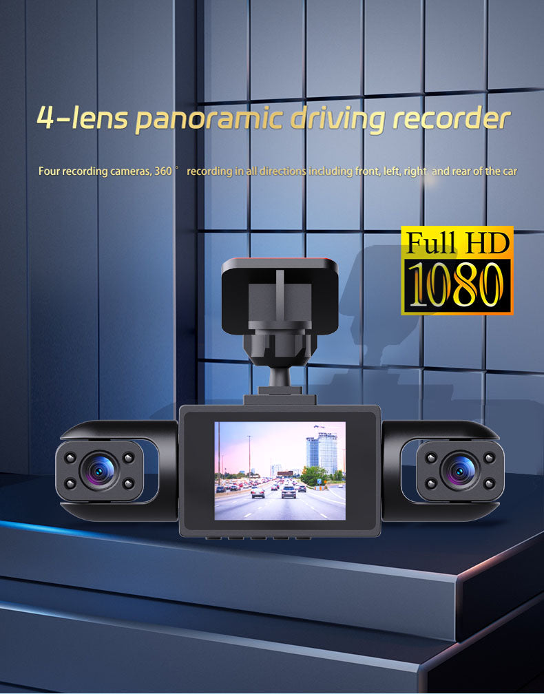 Allround-Dashcam mit 4 Linsen