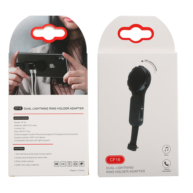 Audio-Adapter mit Ladefunktion und Ringhalterung