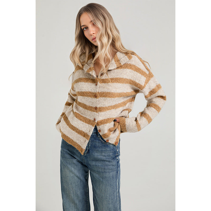 Strick-Cardigan im Color-Blocking-Design